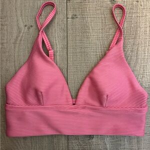 Aeropostale Bikini Swim Top Barbie Pink Ribbed Size Small
